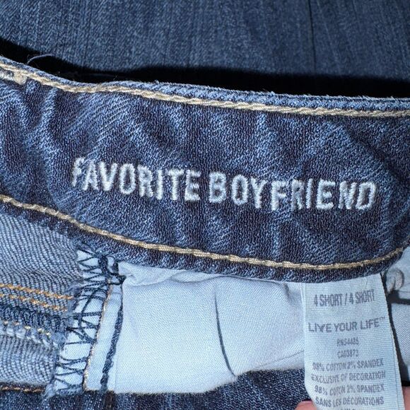 American Eagle Womens Favorite Boyfriend Jeans 4 short Low Rise Dark Wash - Picture 9 of 10